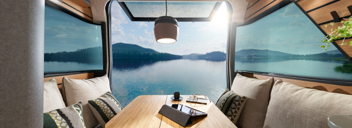 Sittegruppe med fenomenal utsikt.