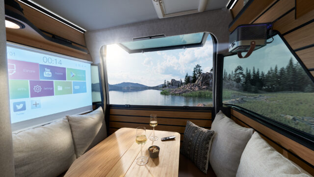 TV i storformat: Venture S har egen projektor.